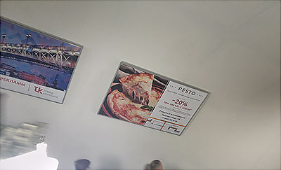Фото-отчет размещения постера над эскалатором на ст. м. «Алексеевская»